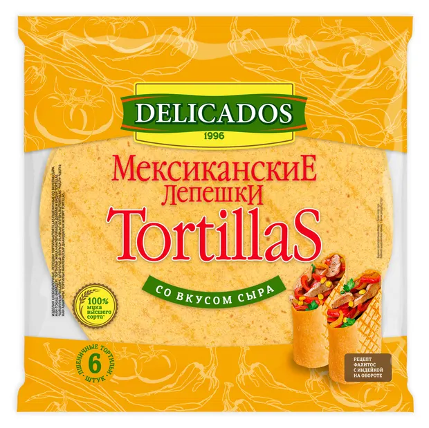 Delicados Лепешка 400г с сыром