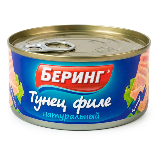 Тунец филе натуральный 170г ж/б Беринг 