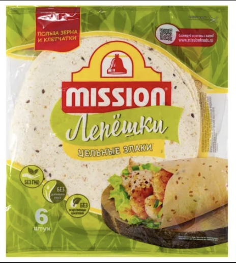 Mission Лепешка 250г Цельные злаки 