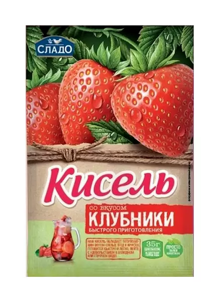 Кисель момент.35г Клубника/Сладо