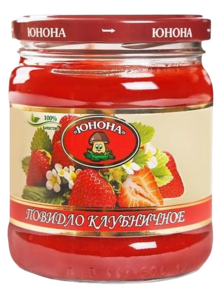 Повидло Клубничное 500г с/б  Юнона