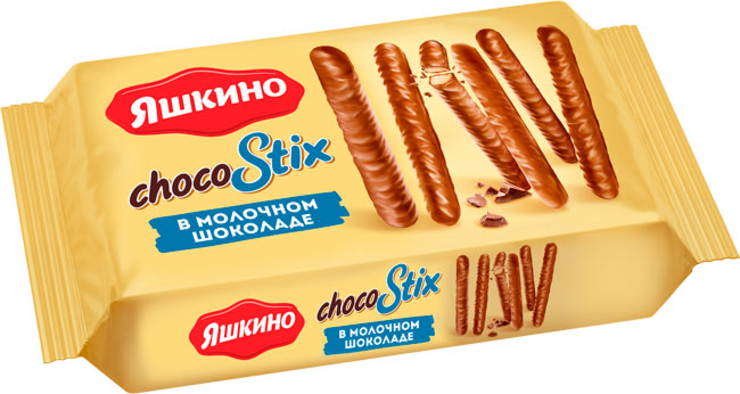 Печенье STIX Палочки в молоч.шоколаде 130г Яшкино