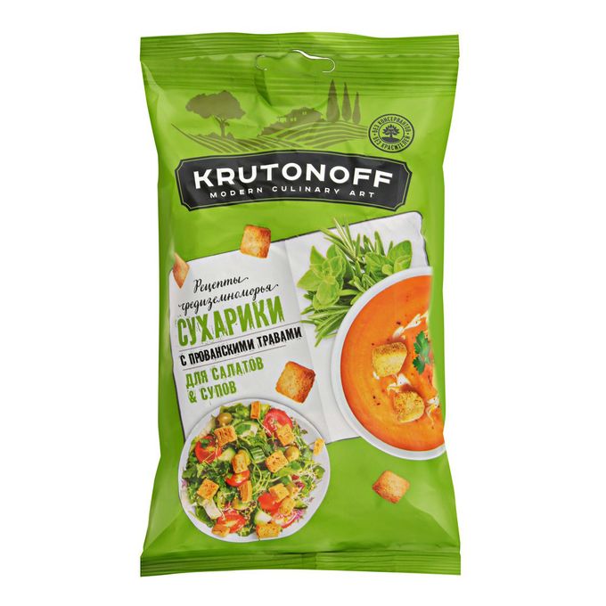 Сухарики пш. Крутоноф пшен. с прованскими травами 100г KDV