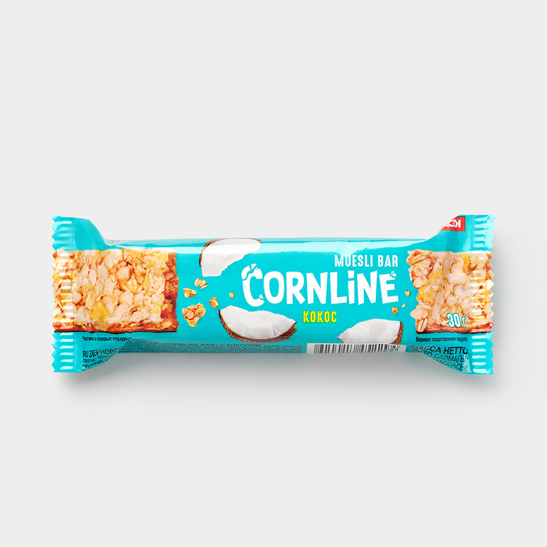 Батончик зерновой Cornline Кокос 30г KDV
