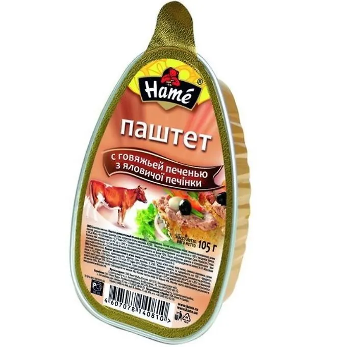 Паштет ХАМЕ с говяжьей печенью 105г