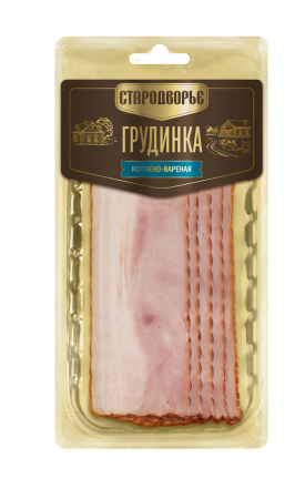 Грудинка в/к120г нарезка в/у Стародворье