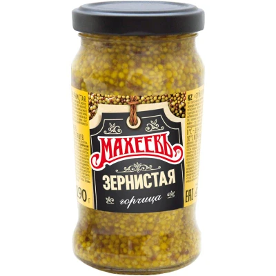 Горчица Зернистая 190г с/б Махеев