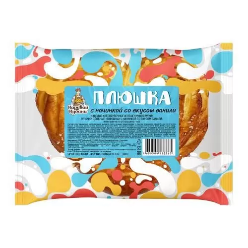 Плюшка с нач. со вкусом Ванили 100г Каравай Кубани            