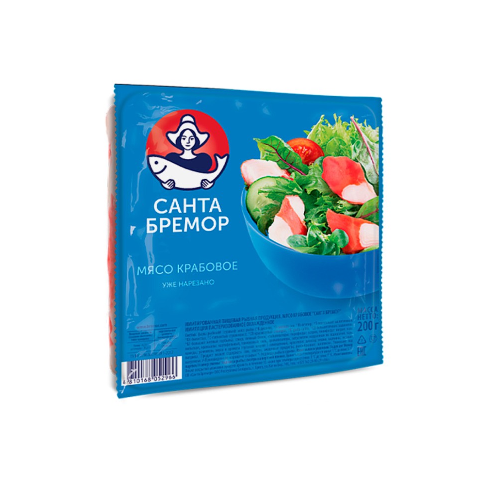 Крабовое мясо 200г Санта Бремор