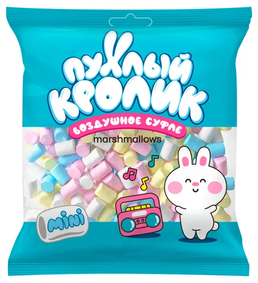 Маршмеллоу Мини вкус пломбира 85г Пухлый Кролик