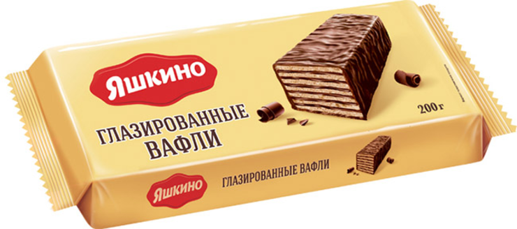 Вафли Глазированные 200г Яшкино