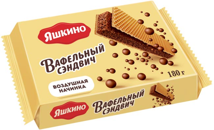 Вафельный сэндвич Воздушная начинка180г Яшкино