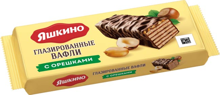 Торт вафельный глазир. с Орешками 250г Яшкино