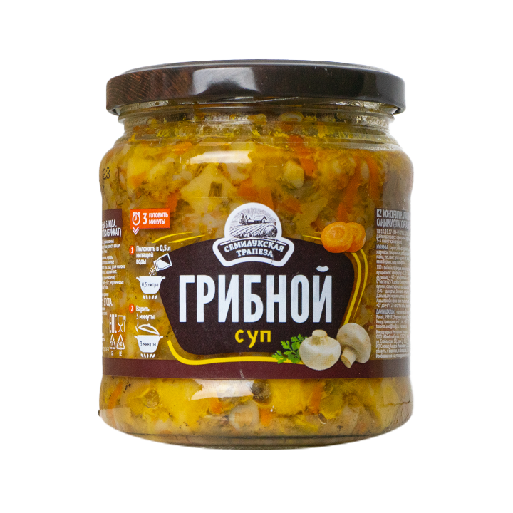 Грибной суп п/ф 460г с/б  Семилукская трапеза