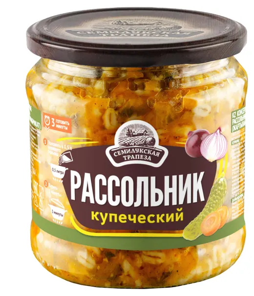 Рассольник купеческий п/ф 460г с/б  Семилукская трапеза 