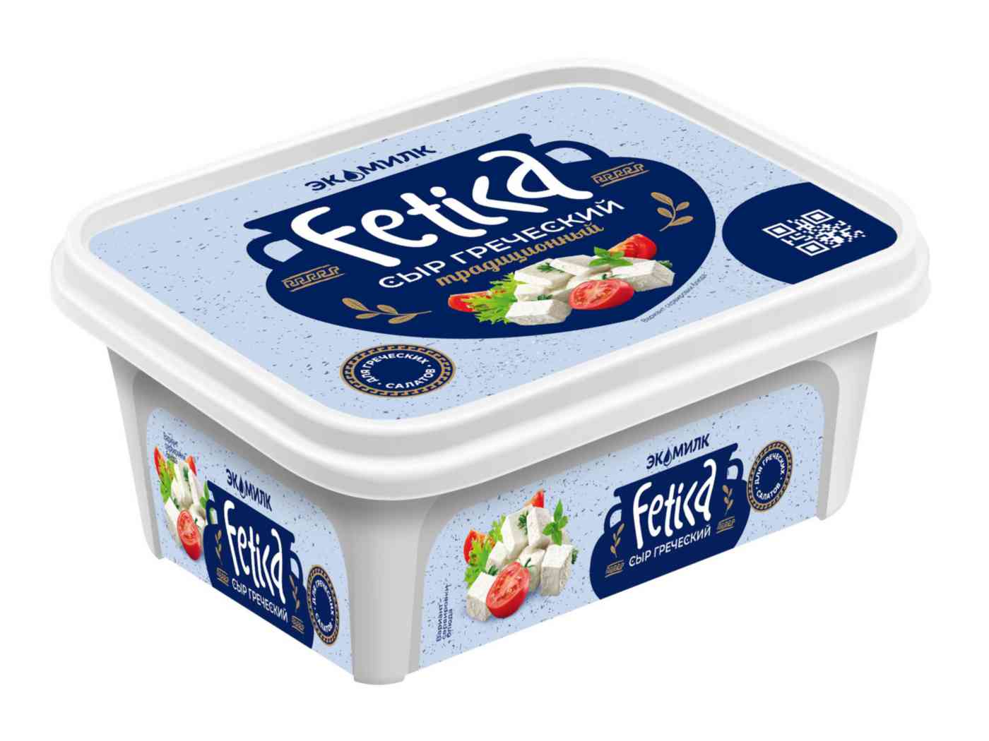 Сыр Фетика греческий Традиционный 40% 225г (ванночка) Экомилк
