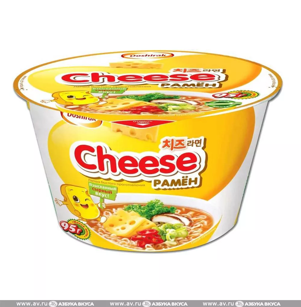 Доширак  Лапша "Cheese Рамён" c Сыром 95г ведро