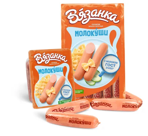 Сосиски Молокуши 450г Вязанка
