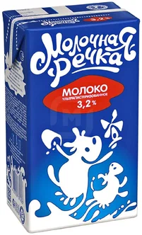 Молоко ультрапаст. 3,2% 973мл Молочная Речка PRO