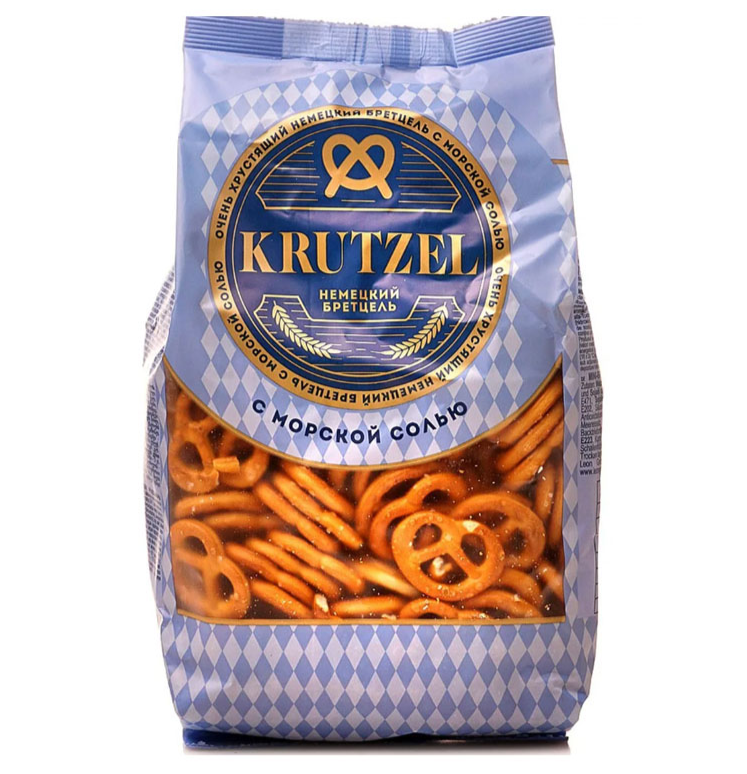 Крендельки Krutzel Бретцель с солью 250г KDV