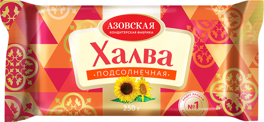 Халва Тахинно-Подсолнечная 1кг вес Азовская к/ф