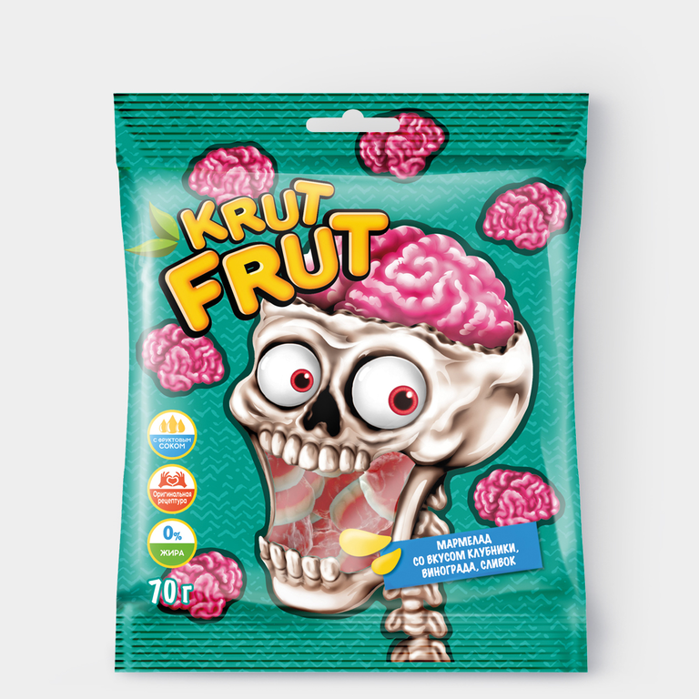 Мармелад жеват. KRUTFRUT Мозг 70г KDV