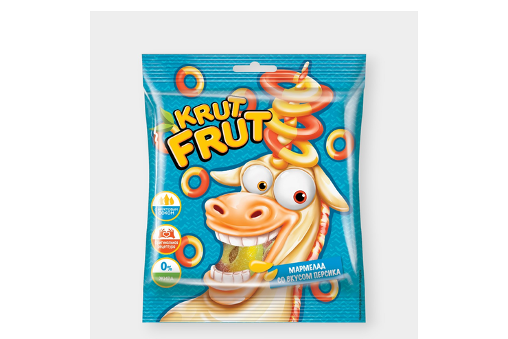 Мармелад жеват. KRUTFRUT Колечки 70г KDV