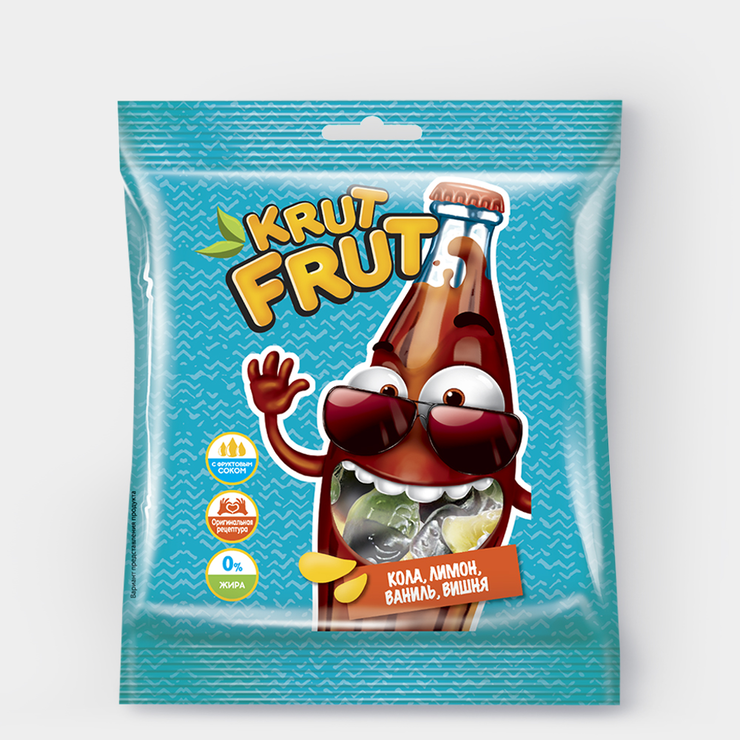 Мармелад жеват. KRUTFRUT Веселые Бутылочки 70г KDV