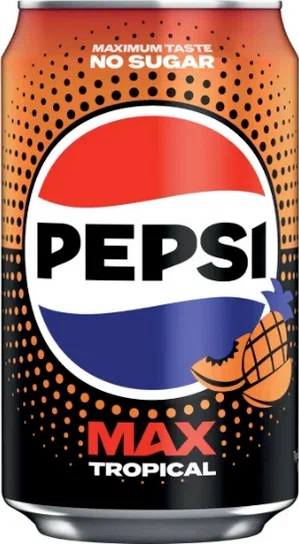 Напиток Pepsi MAX Tropical no sugar 0,330мл ж/б Дания