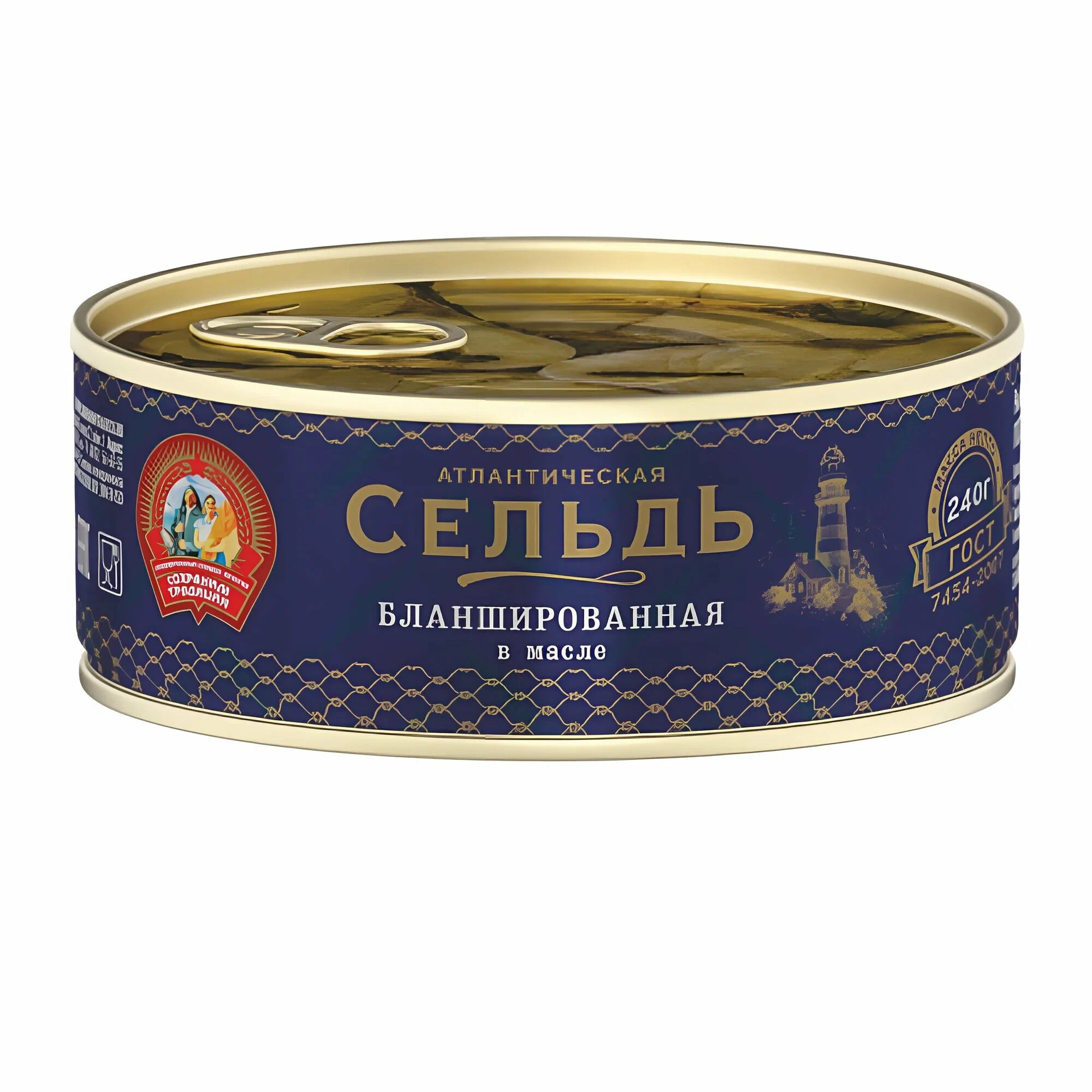 Сельдь бланшир. в масле 240г ж/б с/к Сохраним Традиции