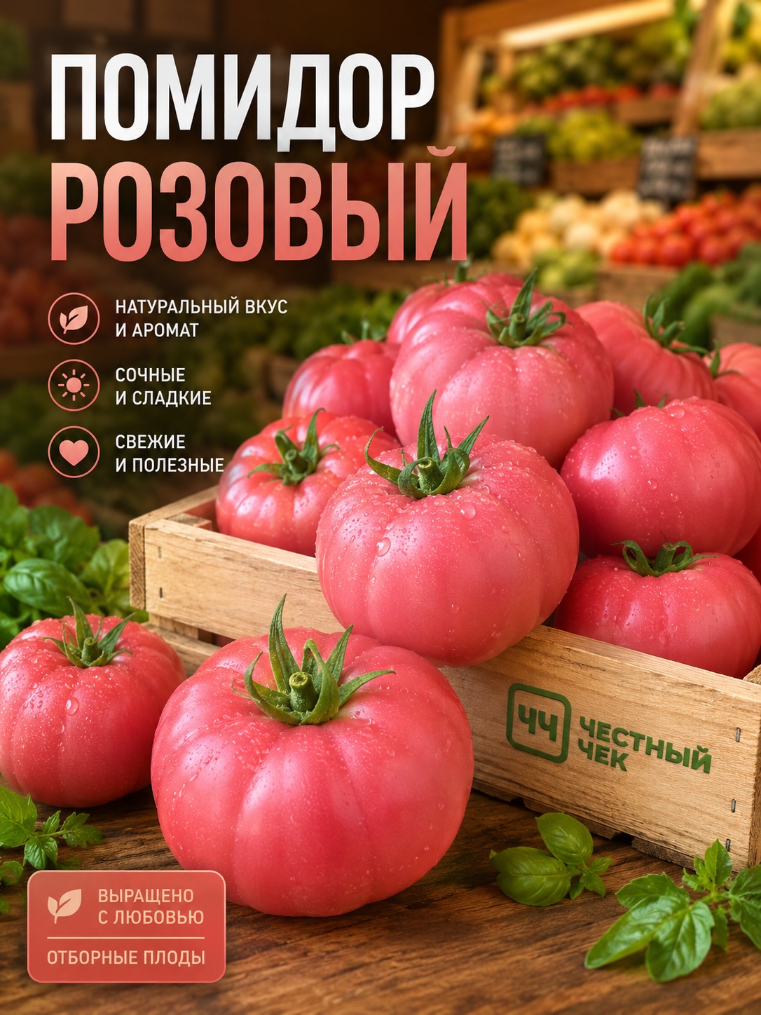 Помидор розовый 1кг вес