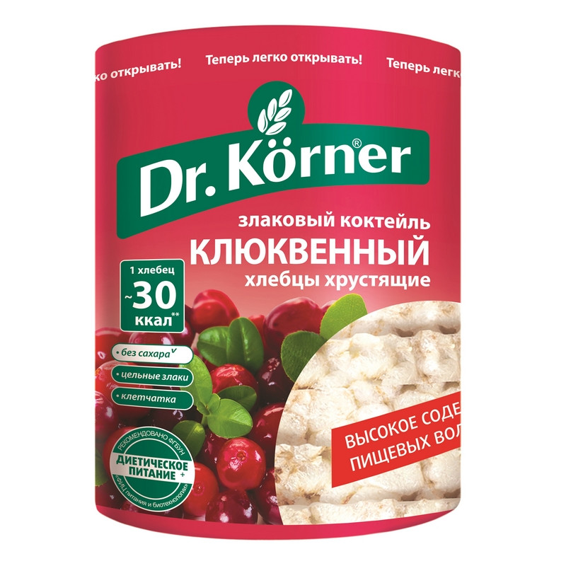 Хлебцы Клюквенные  Dr.Kоrner  круглые 100г