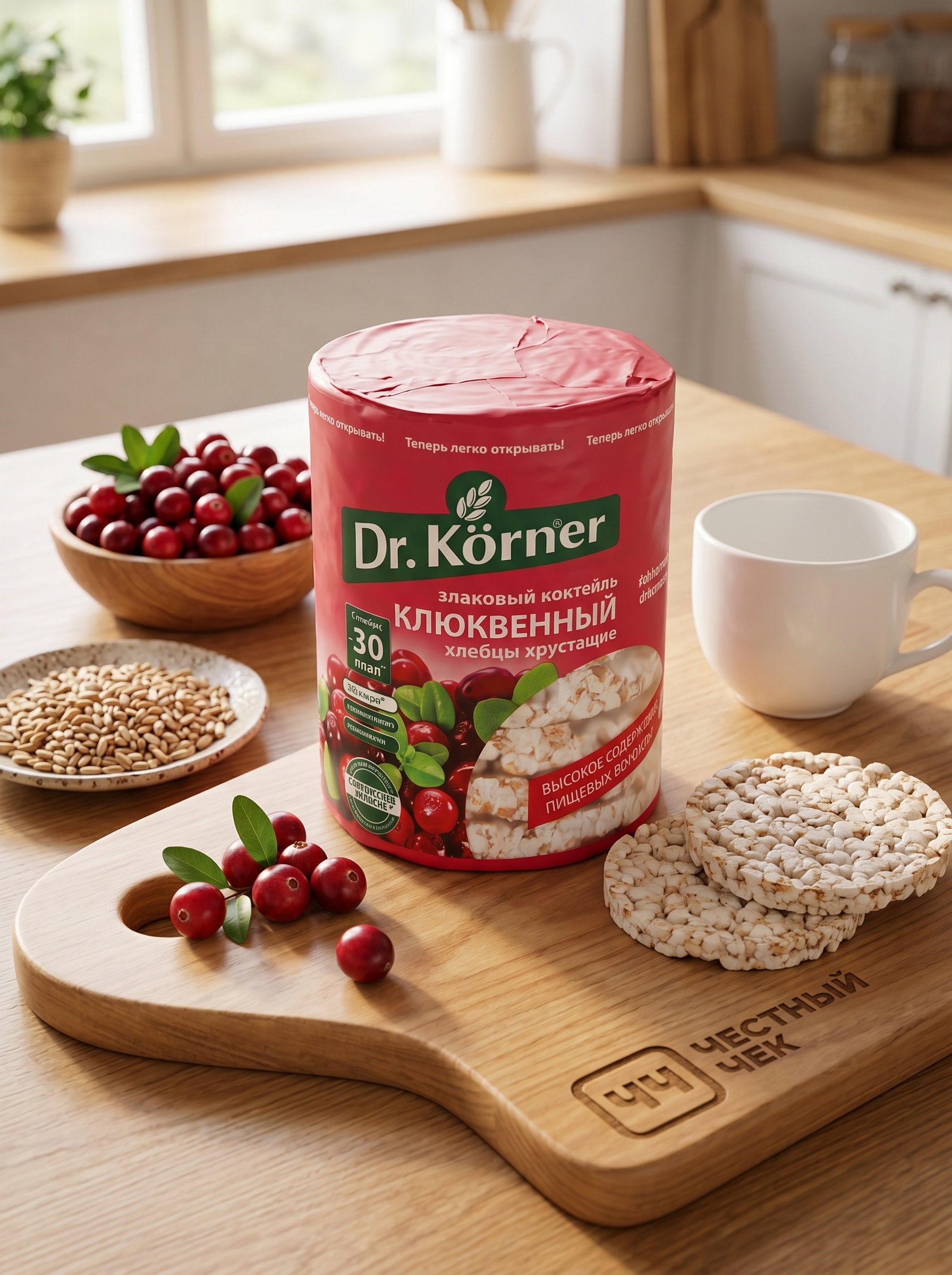 Хлебцы Клюквенные  Dr.Kоrner  круглые 100г