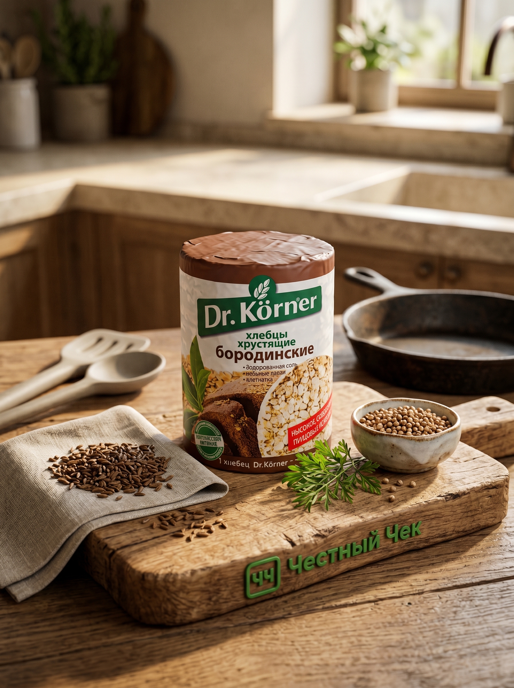 Хлебцы Бородинские  Dr.Kоrner  круглые 100г