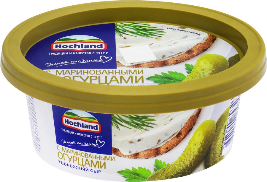 Сыр Творожный с маринованными огурцами 140г Хохланд