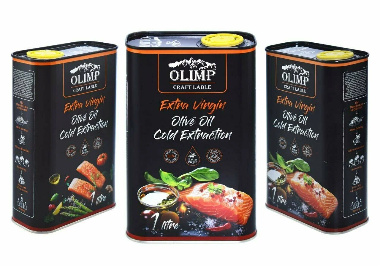 Масло Оливковое Экстра Вирджин 1л ж/б Craft Label OLIMP