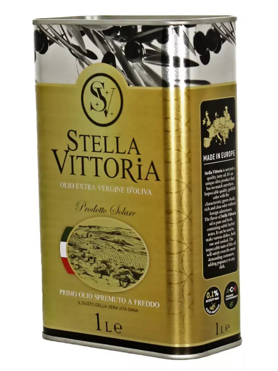 Масло Оливковое Экстра Вирджин 1л ж/б Stella Vitoria