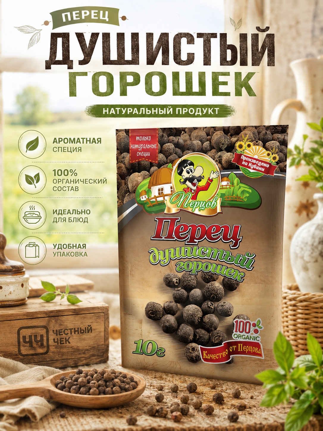 Перец душистый горошек 10г Перцов