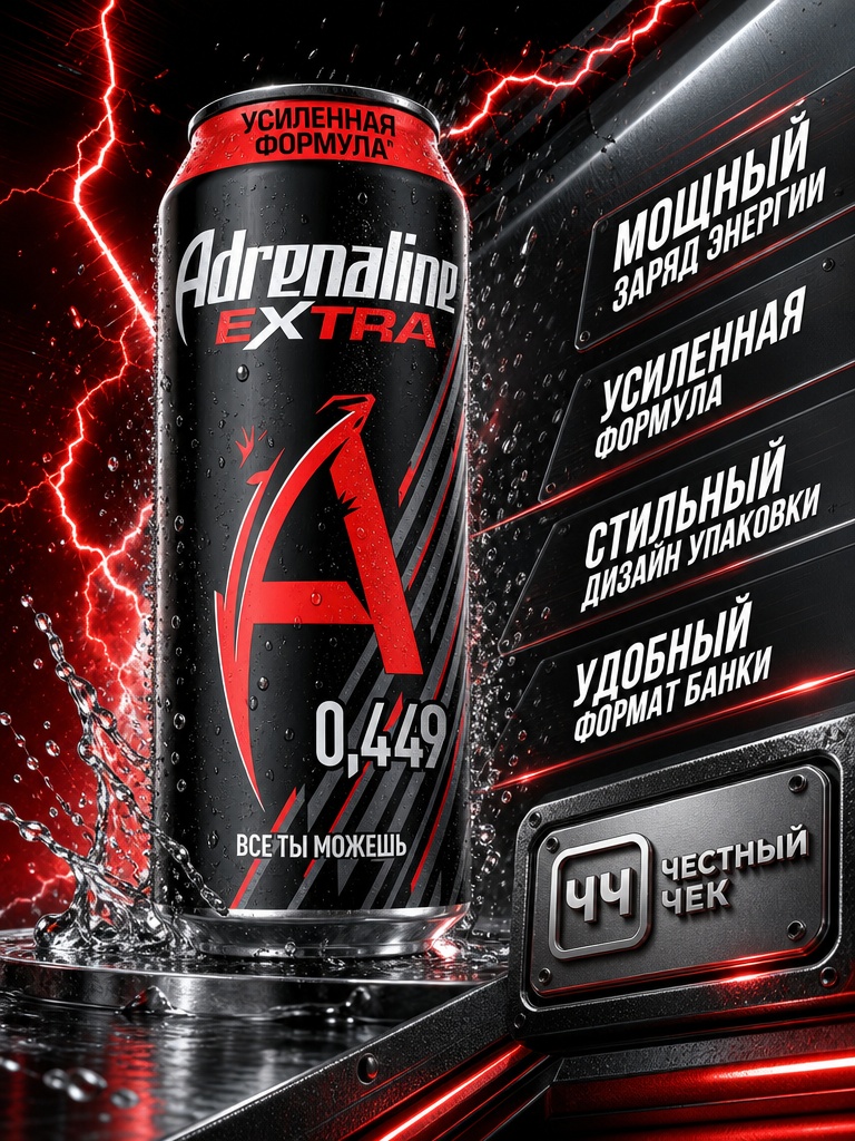 Напитк тонизир. Адреналин Extra 0,449л ж/б 
