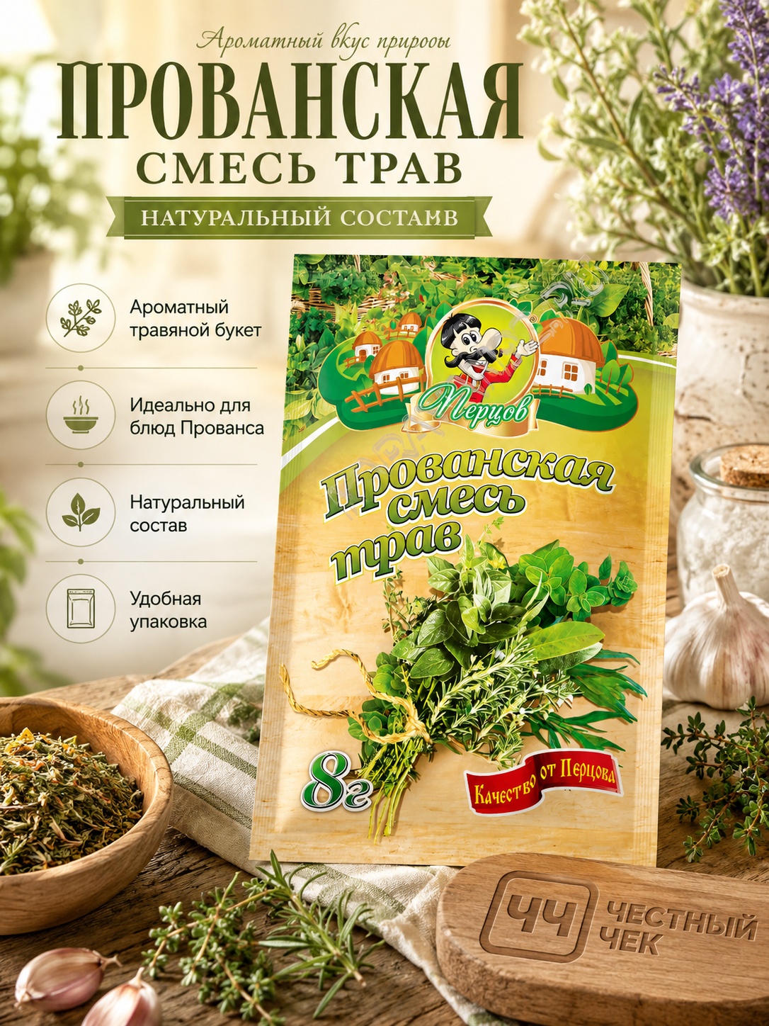 ПРОВАНСКАЯ Смесь трав 20г Перцов