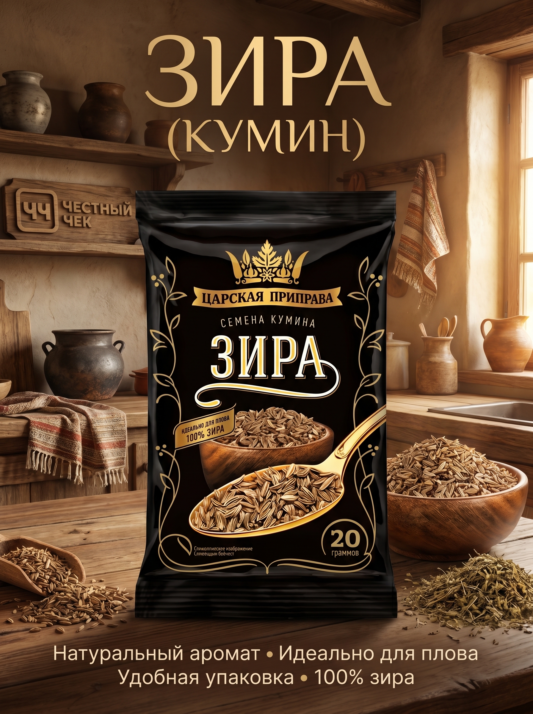 КУМИН (Зира) 20г м/у Царская Приправа