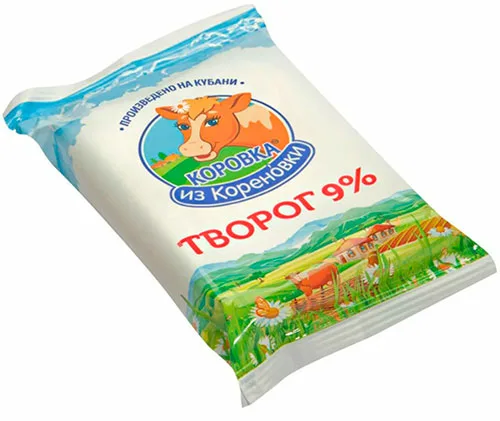 Творог 9,0% 180 г флоупак КизК БЗМЖ