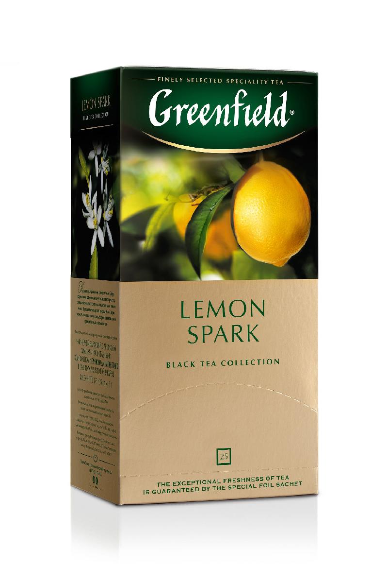 Чай черный ГРИНФИЛД Lemon Spark Лимон 25п
