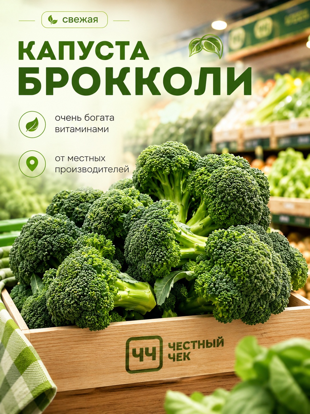 Брокколи 1кг вес
