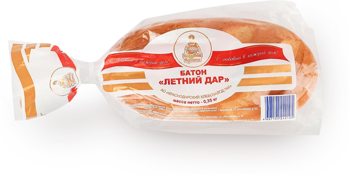 Батон Летний Дар 350г Каравай Кубани            