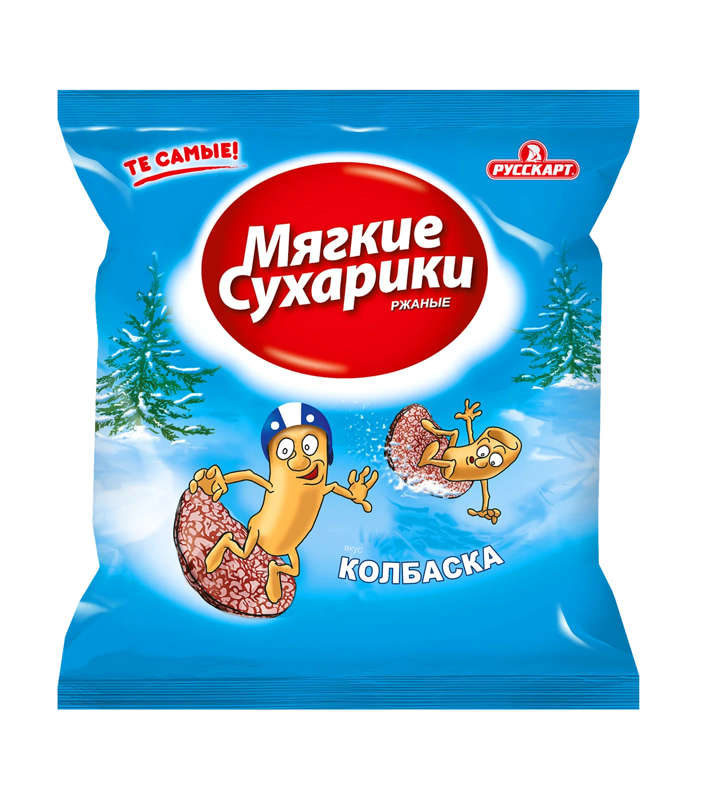 МЯГКИЕ сухарики 38г вкус Колбаска Русскарт